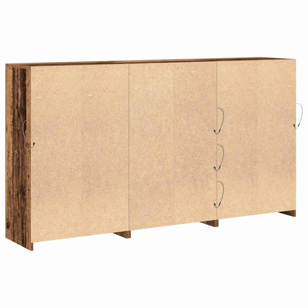 vidaXL LED Sideboard Old Wood 181.5 x 37 x 100 cm Engineered Wood