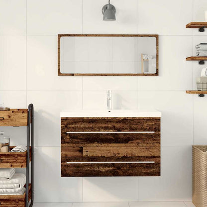 vidaXL Bathroom Sink Cabinet with Drawer Old Wood 80 x 38.5 x 48 cm