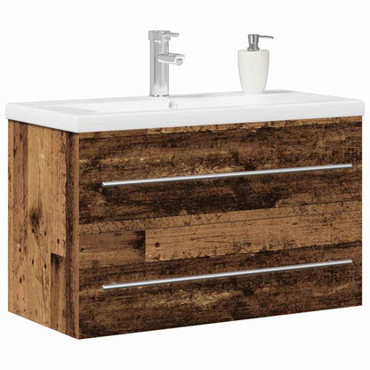 vidaXL Bathroom Sink Cabinet with Drawer Old Wood 80 x 38.5 x 48 cm
