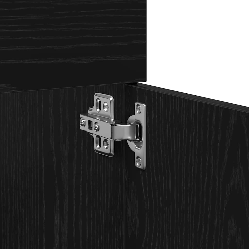 vidaXL Bathroom Cabinet Black Oak 80 x 38.5 x 46 cm Engineered Wood