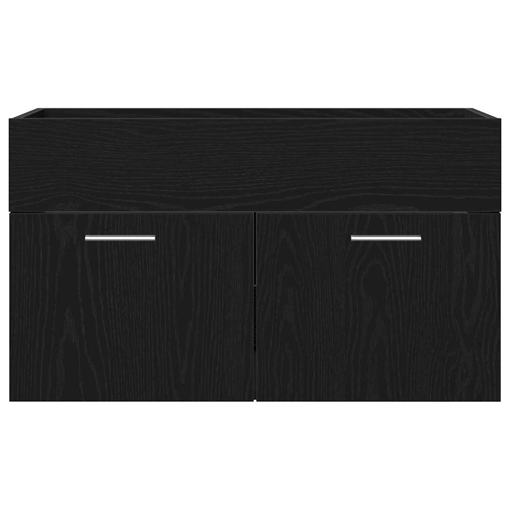 vidaXL Bathroom Cabinet Black Oak 80 x 38.5 x 46 cm Engineered Wood