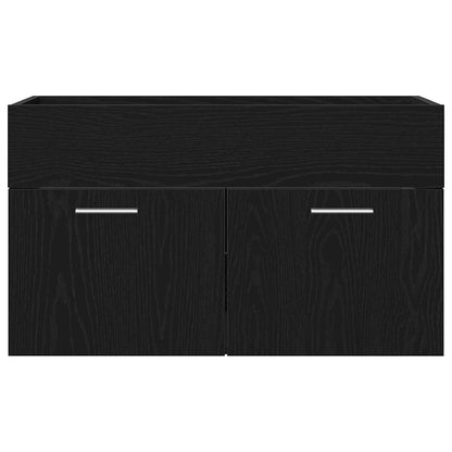 vidaXL Bathroom Cabinet Black Oak 80 x 38.5 x 46 cm Engineered Wood