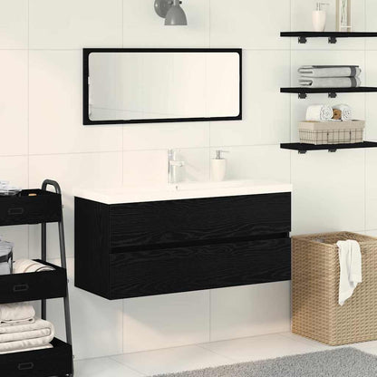 vidaXL Bathroom Sink Cabinet Black Oak 100 x 39 x 62 cm