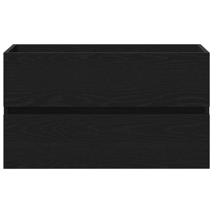 vidaXL Bathroom Sink Cabinet Black Oak 80 x 39 x 62 cm Engineered Wood