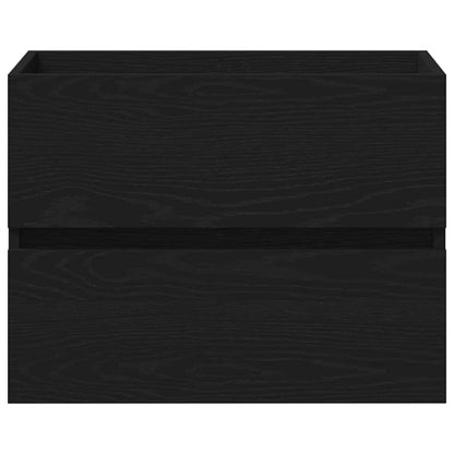 vidaXL Bathroom Sink Cabinet Black Oak 60 x 39 x 62 cm Engineered Wood