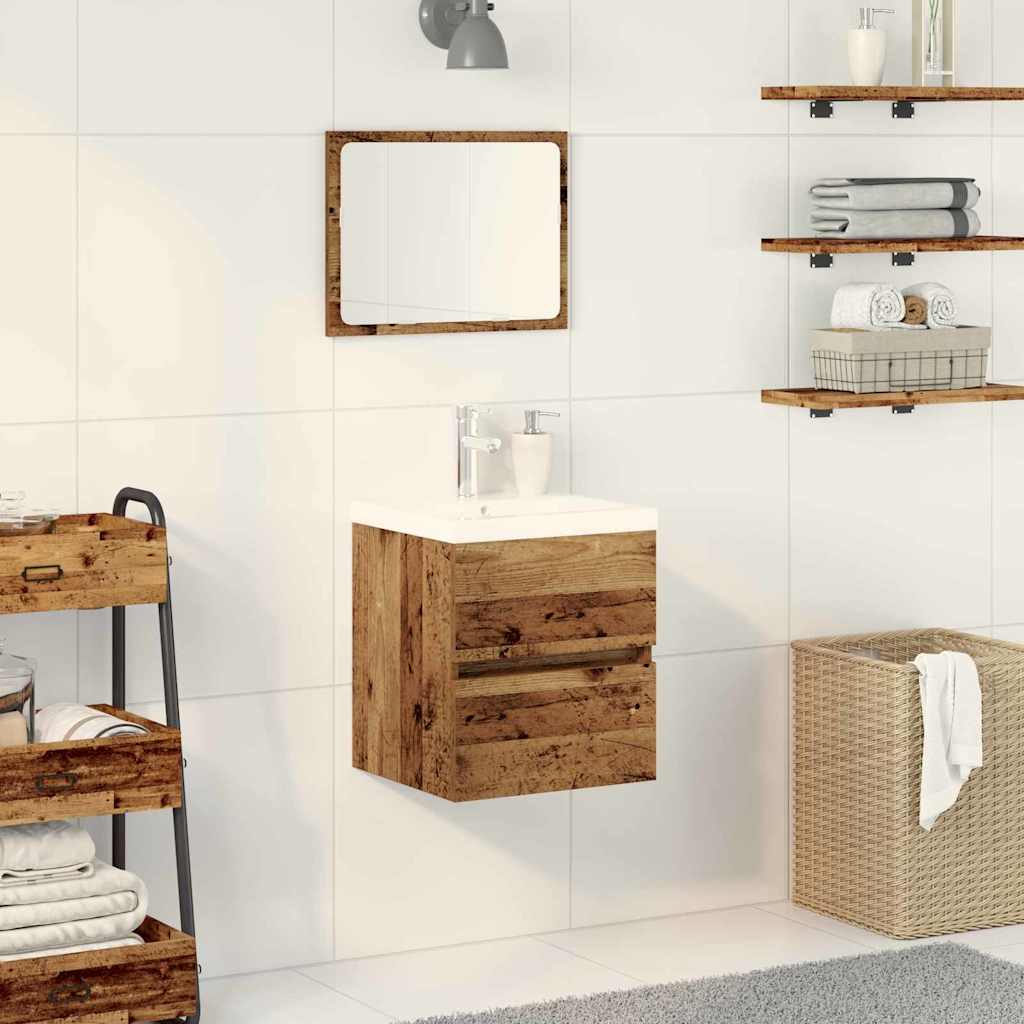 vidaXL Bathroom Sink Cabinet Black Oak 41 x 39 x 62 cm Engineered Wood