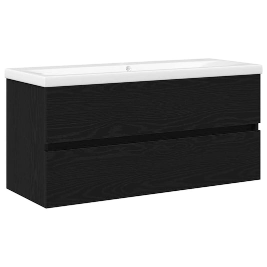 vidaXL Bathroom Sink Cabinet Black Oak 100 x 39 x 62 cm