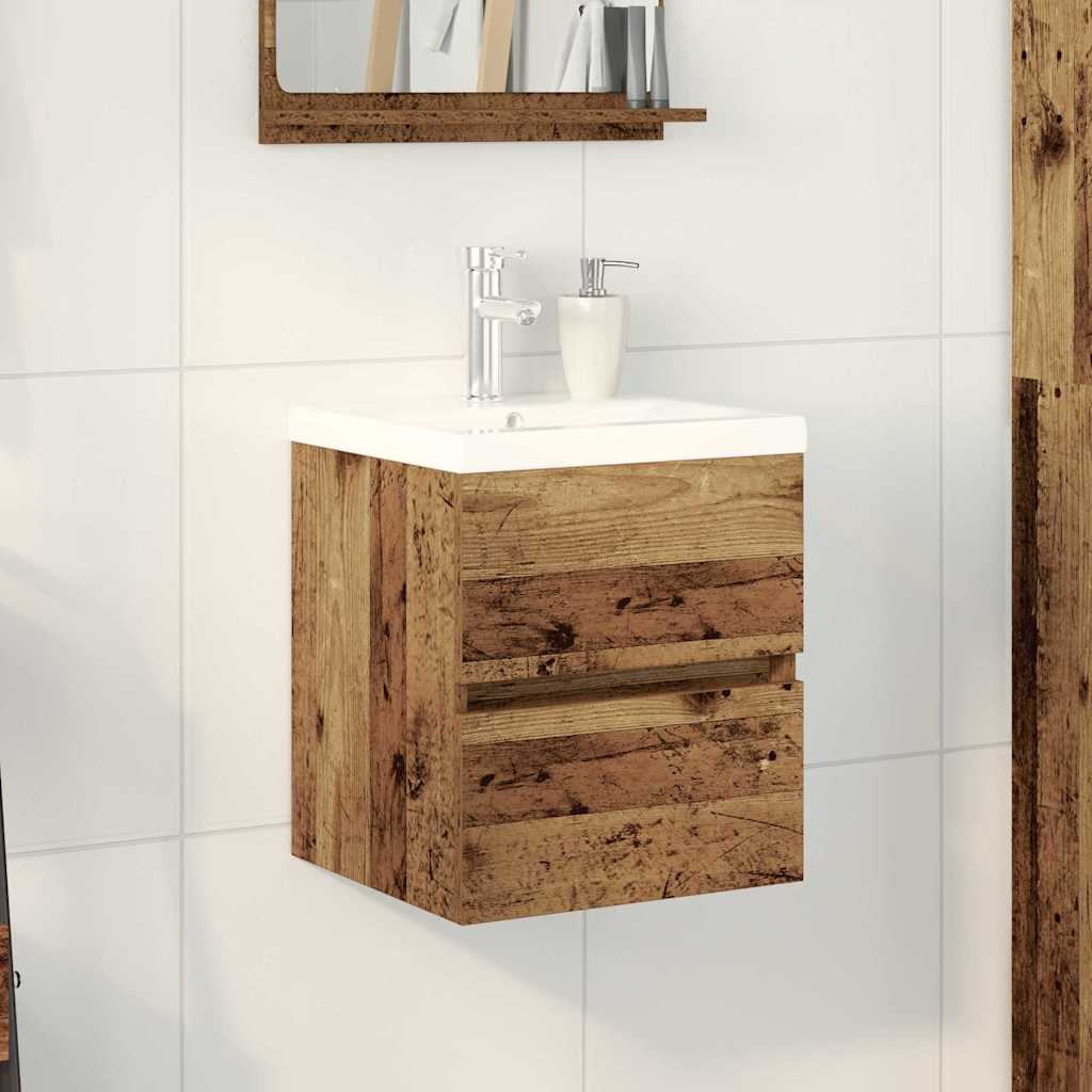 vidaXL Bathroom Sink Cabinet Black Oak 41 x 39 x 62 cm Engineered Wood