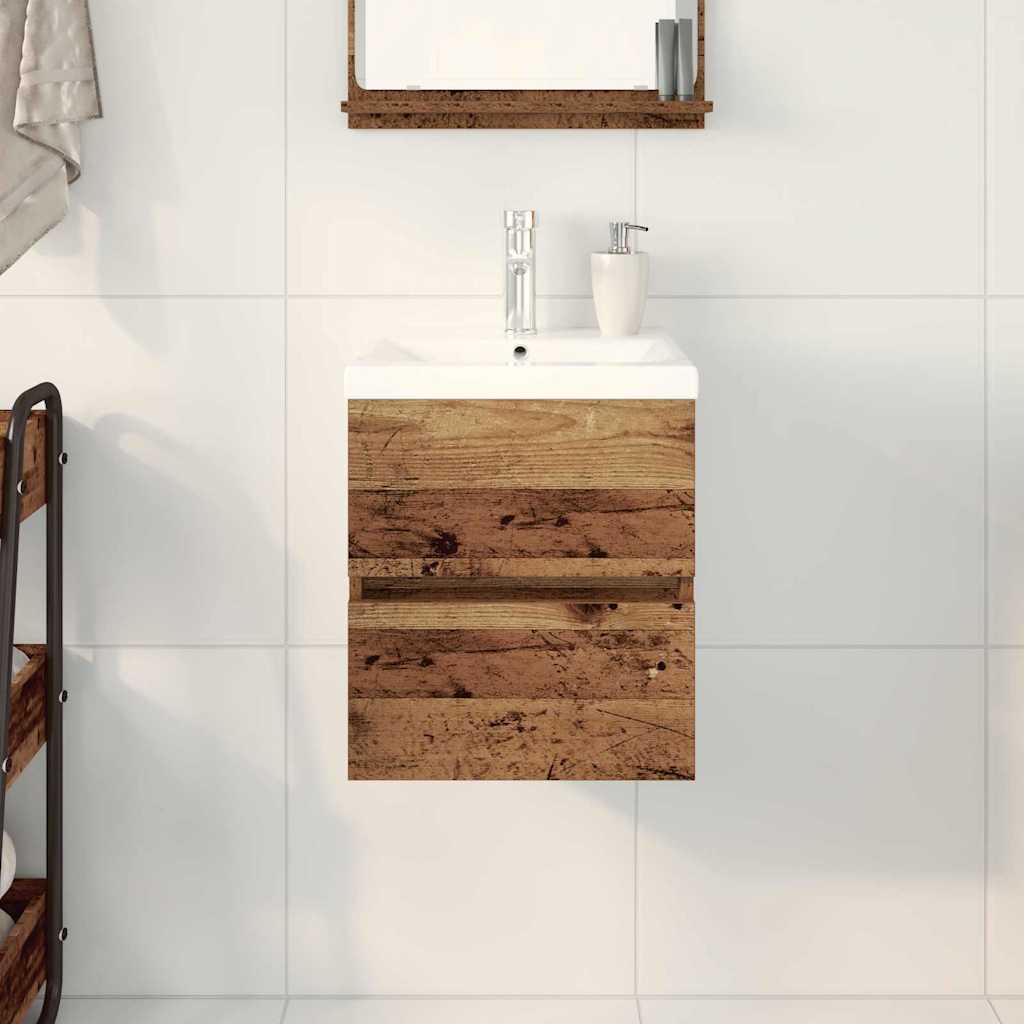 vidaXL Bathroom Sink Cabinet Black Oak 41 x 39 x 62 cm Engineered Wood