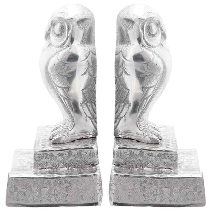 vidaXL Bookends 2 pcs Silver 12 x 9 x 19 cm Aluminium