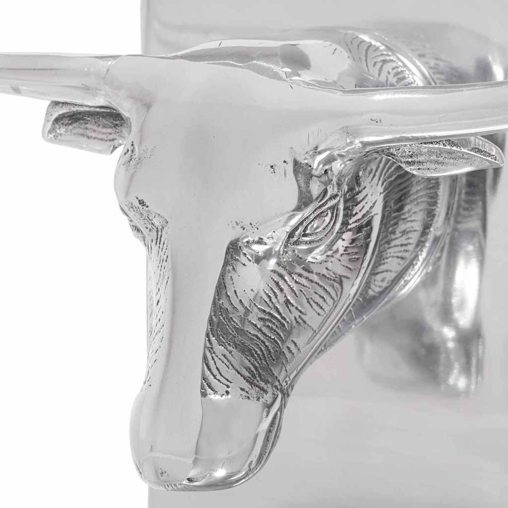 vidaXL Bookends 2 pcs Silver 21.5 x 15.5 x 20 cm Aluminium
