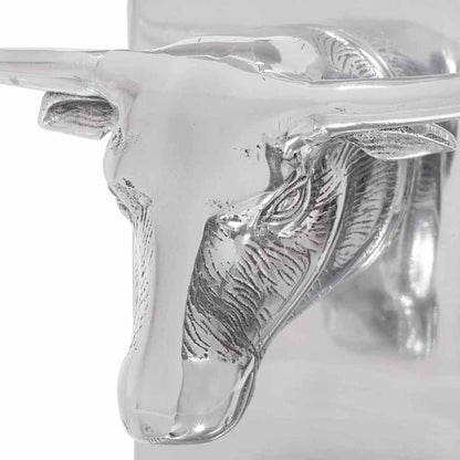 vidaXL Bookends 2 pcs Silver 21.5 x 15.5 x 20 cm Aluminium