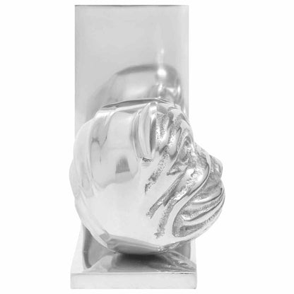 vidaXL Bookends 2 pcs Silver 8 x 12 x 16.5 cm Aluminium