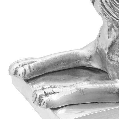vidaXL Bookends 2 pcs Silver 12 x 15 x 18 cm Aluminium