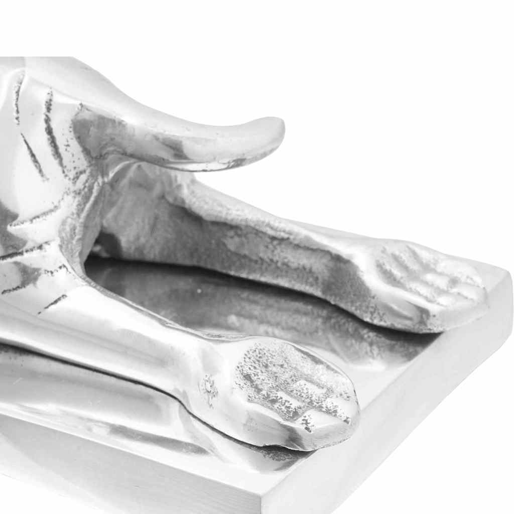 vidaXL Bookends 2 pcs Silver 12 x 15 x 18 cm Aluminium