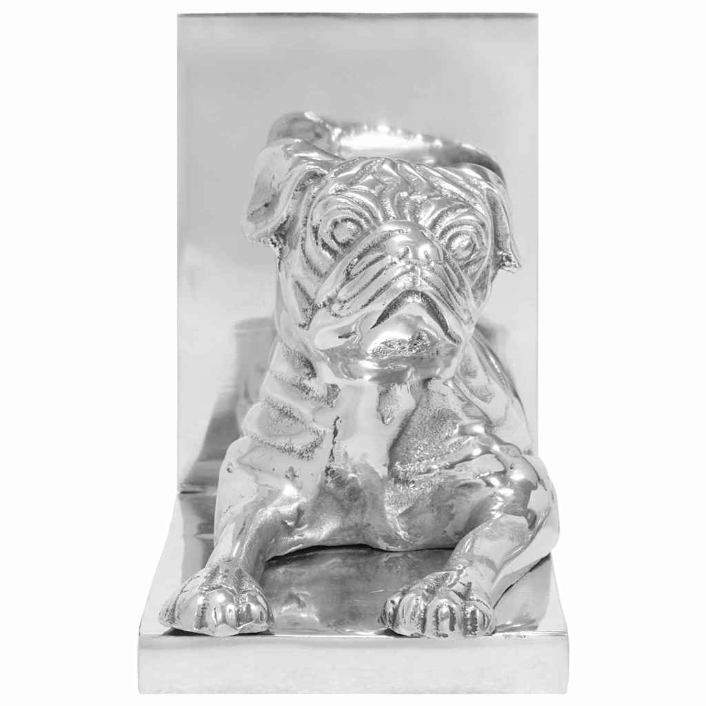 vidaXL Bookends 2 pcs Silver 12 x 15 x 18 cm Aluminium