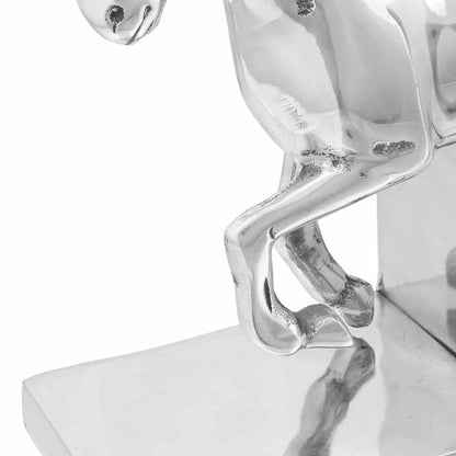 vidaXL Bookends 2 pcs Silver 11 x 14 x 25 cm Aluminium