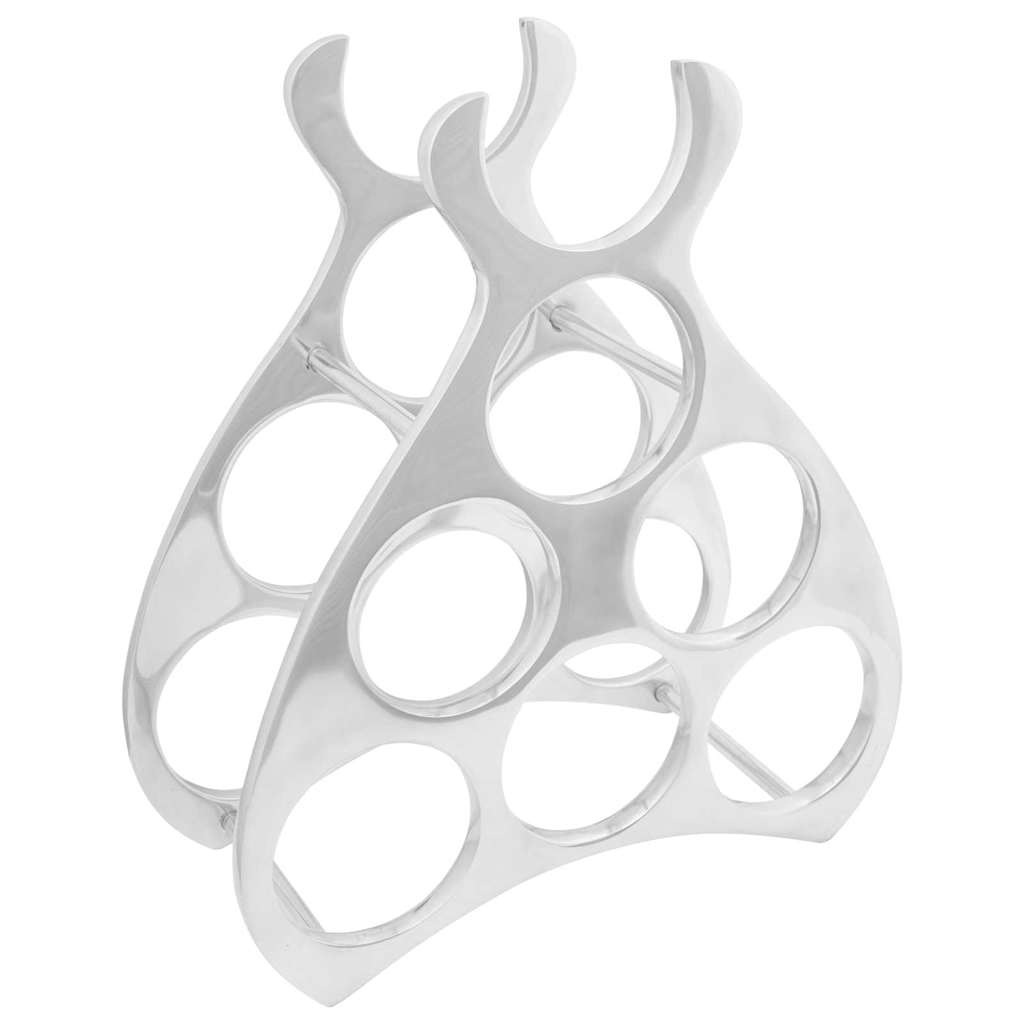 vidaXL Wine Rack Silver 32 x 14 x 37.5 cm Aluminium