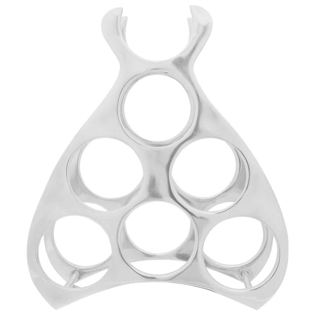 vidaXL Wine Rack Silver 32 x 14 x 37.5 cm Aluminium