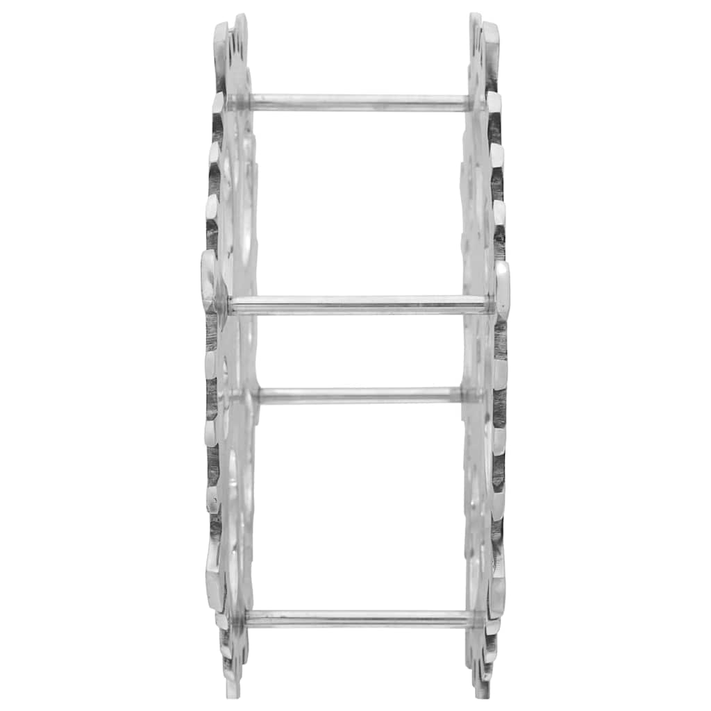 vidaXL Wine Rack Silver 39 x 14 x 39 cm Aluminium