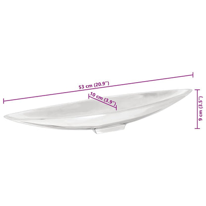vidaXL Fruit Basket Silver 53 x 9 x 10 cm Aluminium