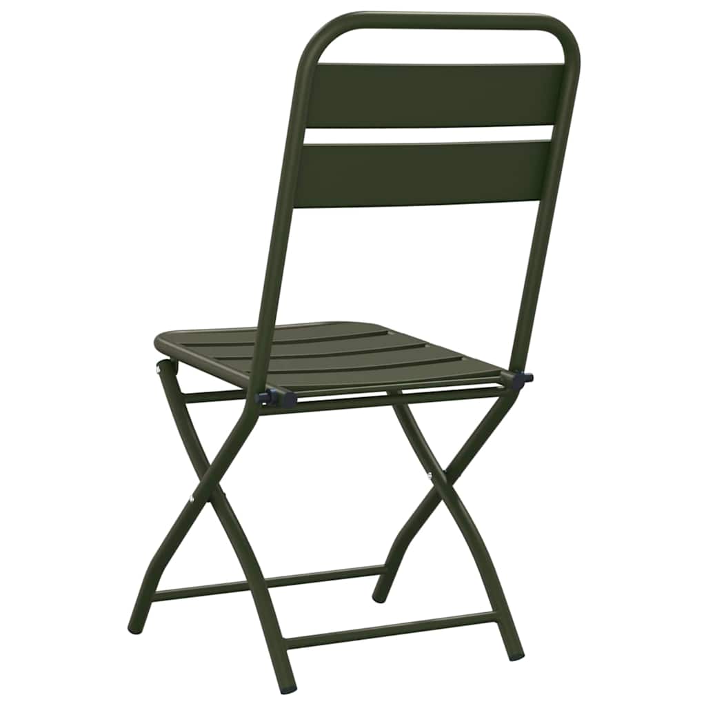 vidaXL Garden Folding Chair Folding 2 pcs Green 42 x 52 x82cm