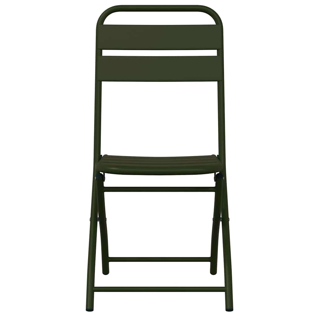 vidaXL Garden Folding Chair Folding 2 pcs Green 42 x 52 x82cm