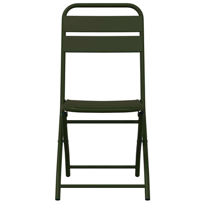 vidaXL Garden Folding Chair Folding 2 pcs Green 42 x 52 x82cm