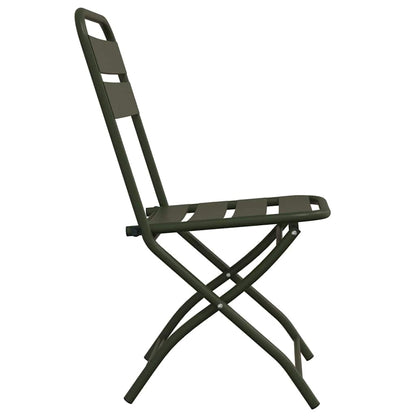 vidaXL Garden Folding Chair Folding 2 pcs Green 42 x 52 x82cm