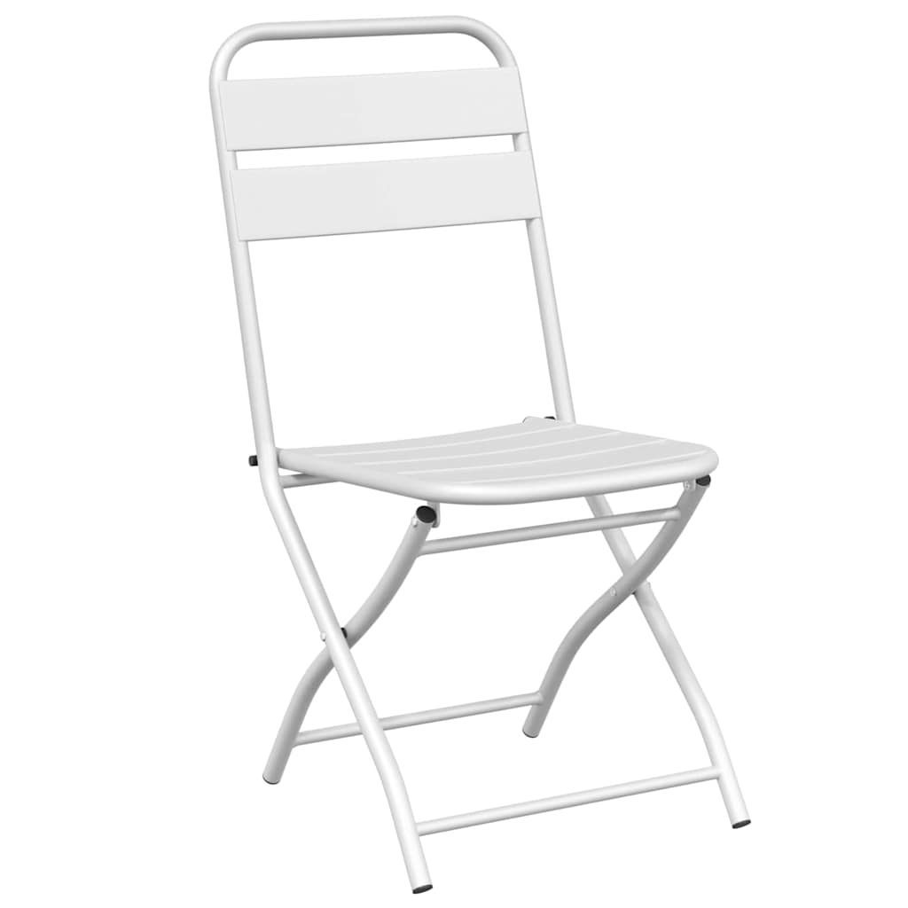 vidaXL Garden Folding Chair Folding 2 pcs White 42 x 52 x82cm