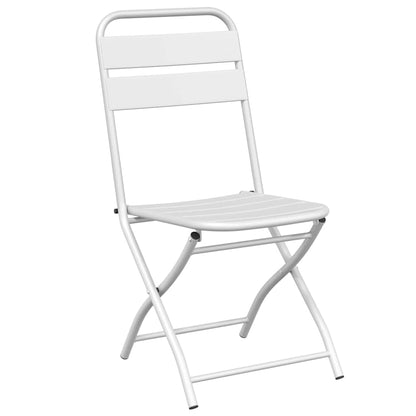 vidaXL Garden Folding Chair Folding 2 pcs White 42 x 52 x82cm