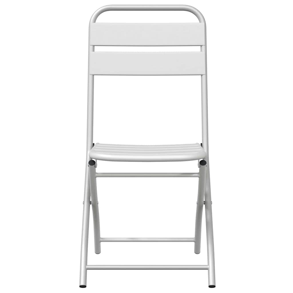 vidaXL Garden Folding Chair Folding 2 pcs White 42 x 52 x82cm