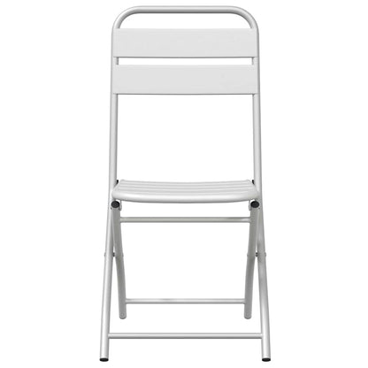 vidaXL Garden Folding Chair Folding 2 pcs White 42 x 52 x82cm