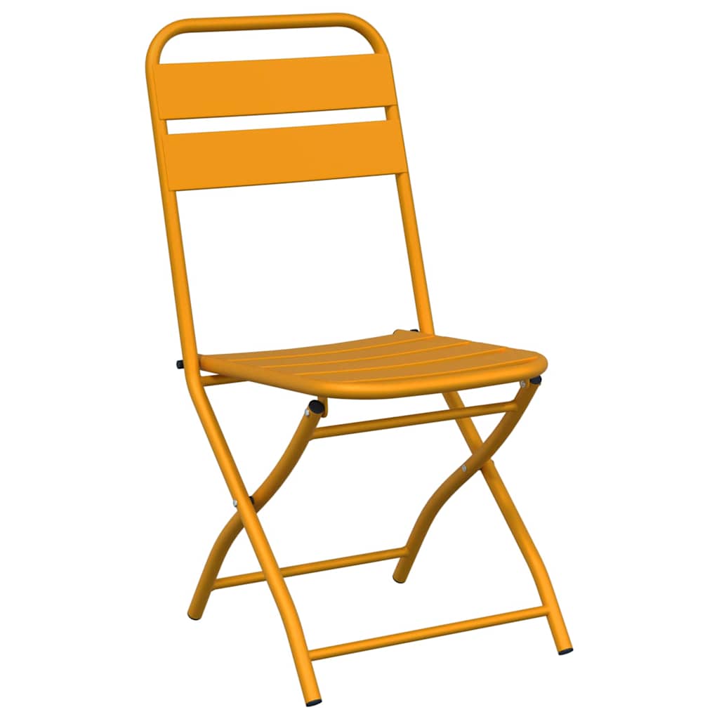 vidaXL Garden Folding Chair Folding 2 pcs Mustard 42 x 52 x82cm