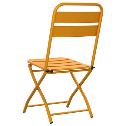 vidaXL Garden Folding Chair Folding 2 pcs Mustard 42 x 52 x82cm
