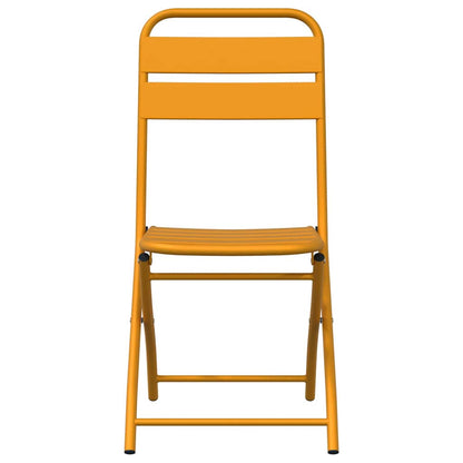 vidaXL Garden Folding Chair Folding 2 pcs Mustard 42 x 52 x82cm