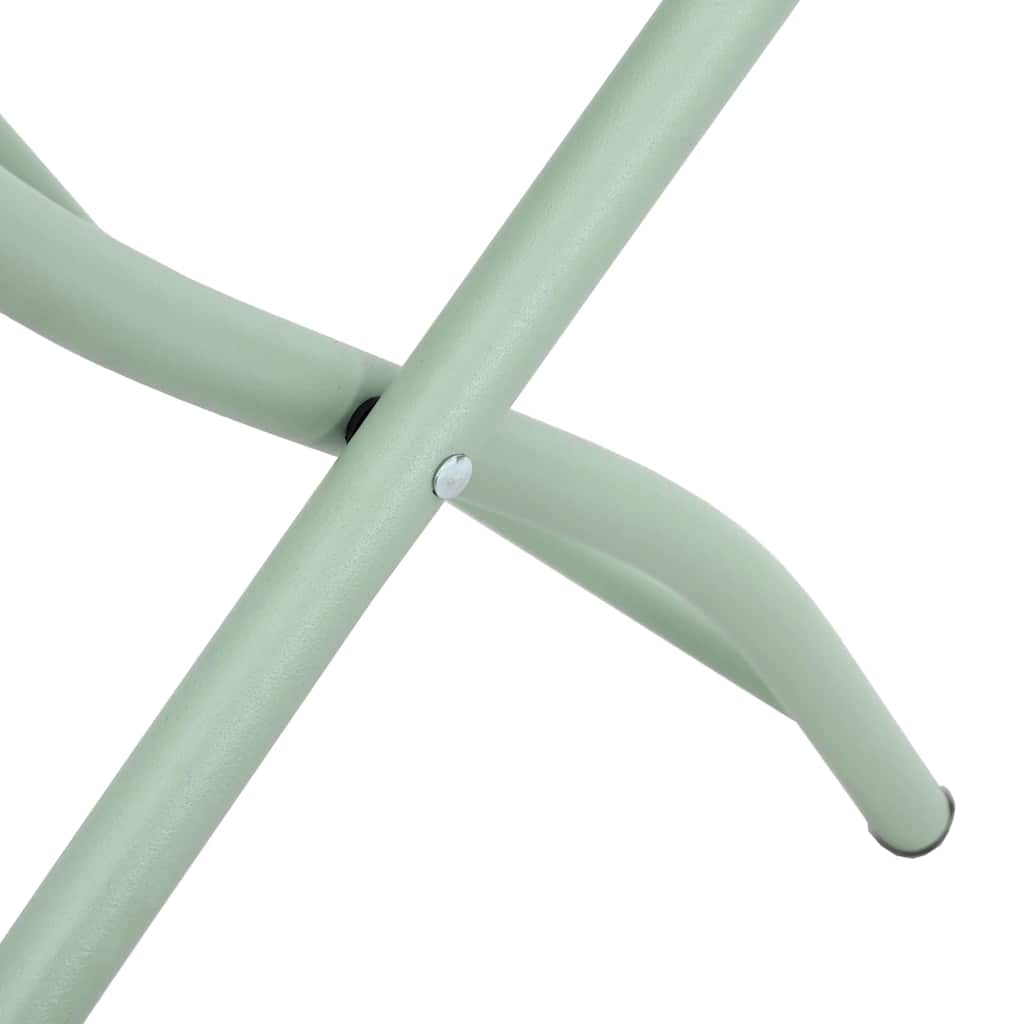 vidaXL Garden Folding Chair Folding 2 pcs Green 55 x 56.5 x 91cm Steel