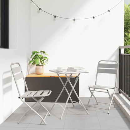 vidaXL Garden Folding Chair Folding 2 pcs Beige 42 x 52 x82cm