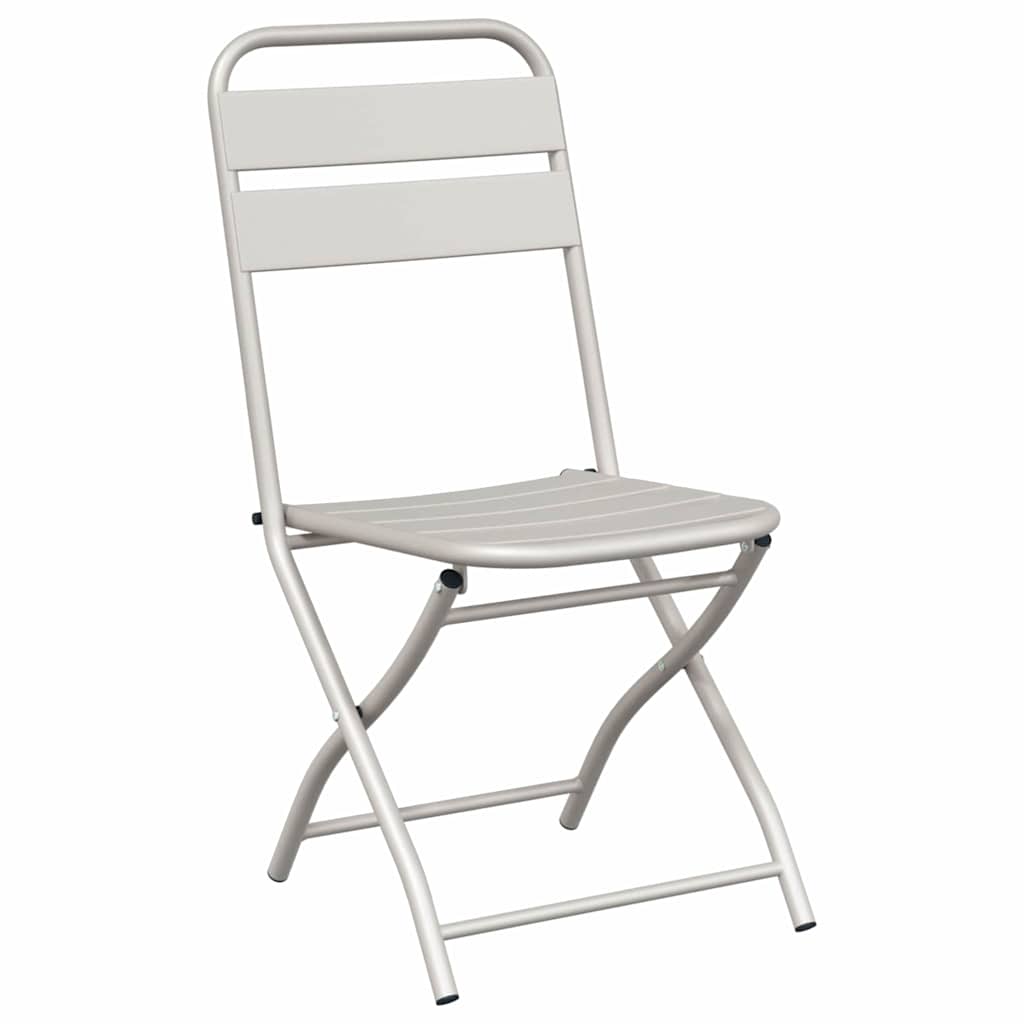 vidaXL Garden Folding Chair Folding 2 pcs Beige 42 x 52 x82cm