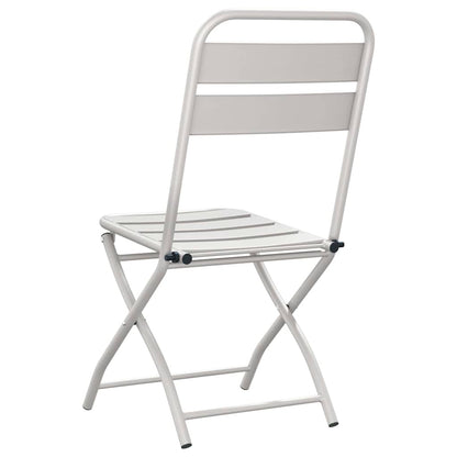 vidaXL Garden Folding Chair Folding 2 pcs Beige 42 x 52 x82cm