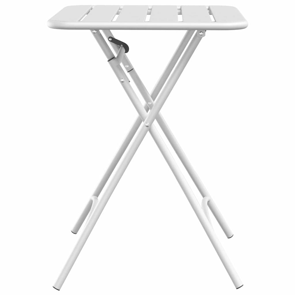 vidaXL Bistro Table White 55 x 55 x 72.5 cm Powder-coated Steel