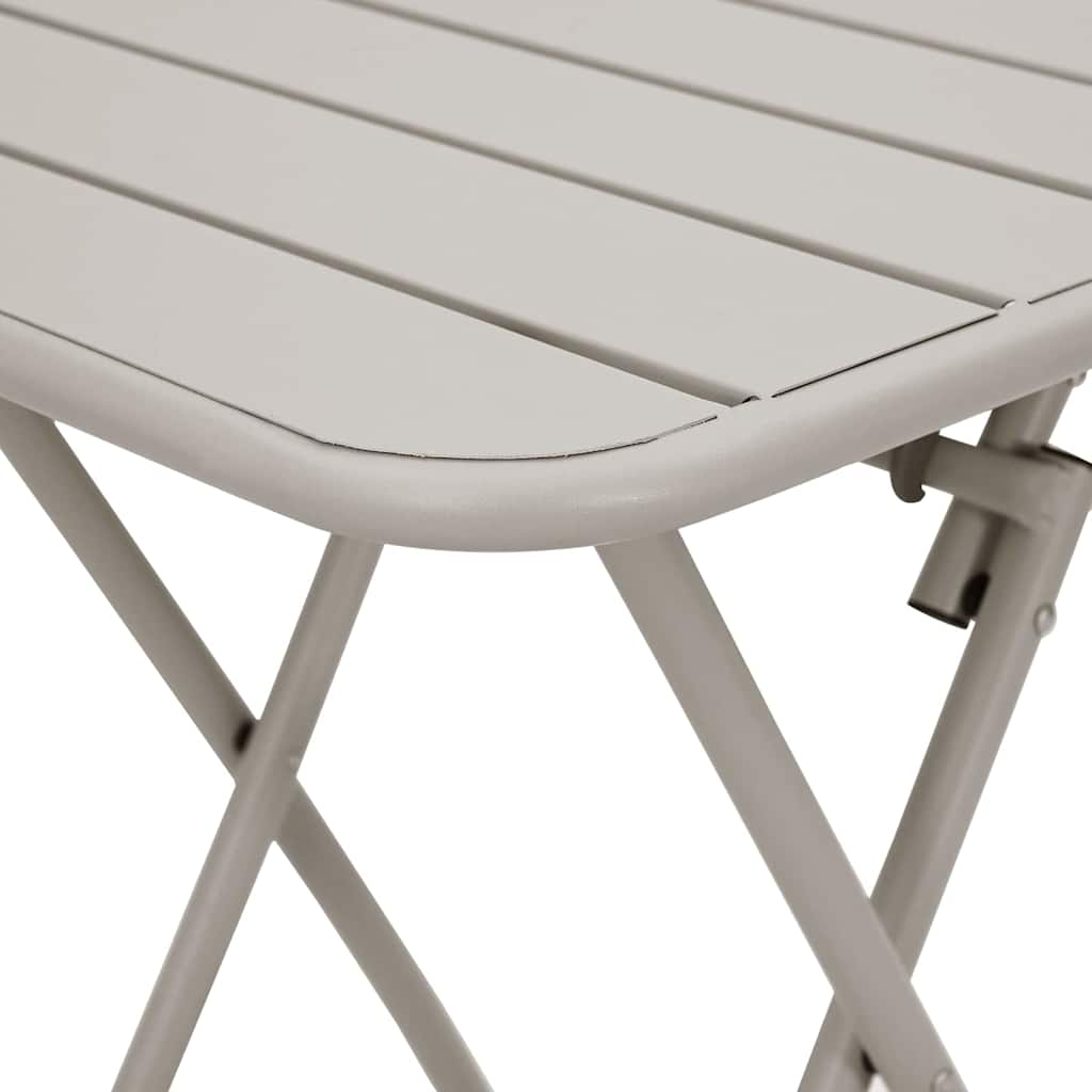 vidaXL Bistro Table Beige 55 x 55 x 72.5 cm Powder-coated Steel