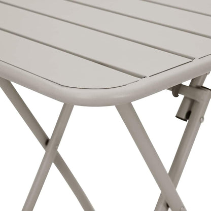 vidaXL Bistro Table Beige 55 x 55 x 72.5 cm Powder-coated Steel
