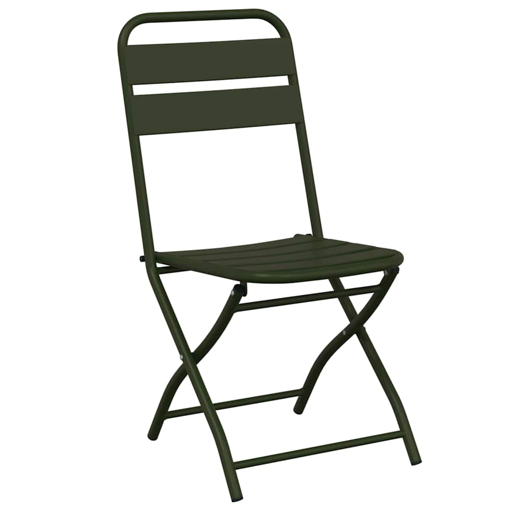 vidaXL Bistro Set 3 pcs Green Steel