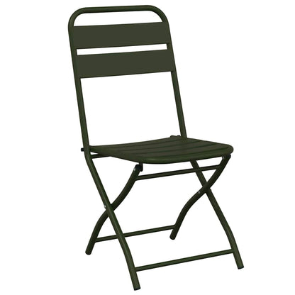 vidaXL Bistro Set 3 pcs Green Steel