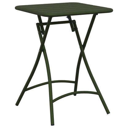 vidaXL Bistro Set 3 pcs Green Steel
