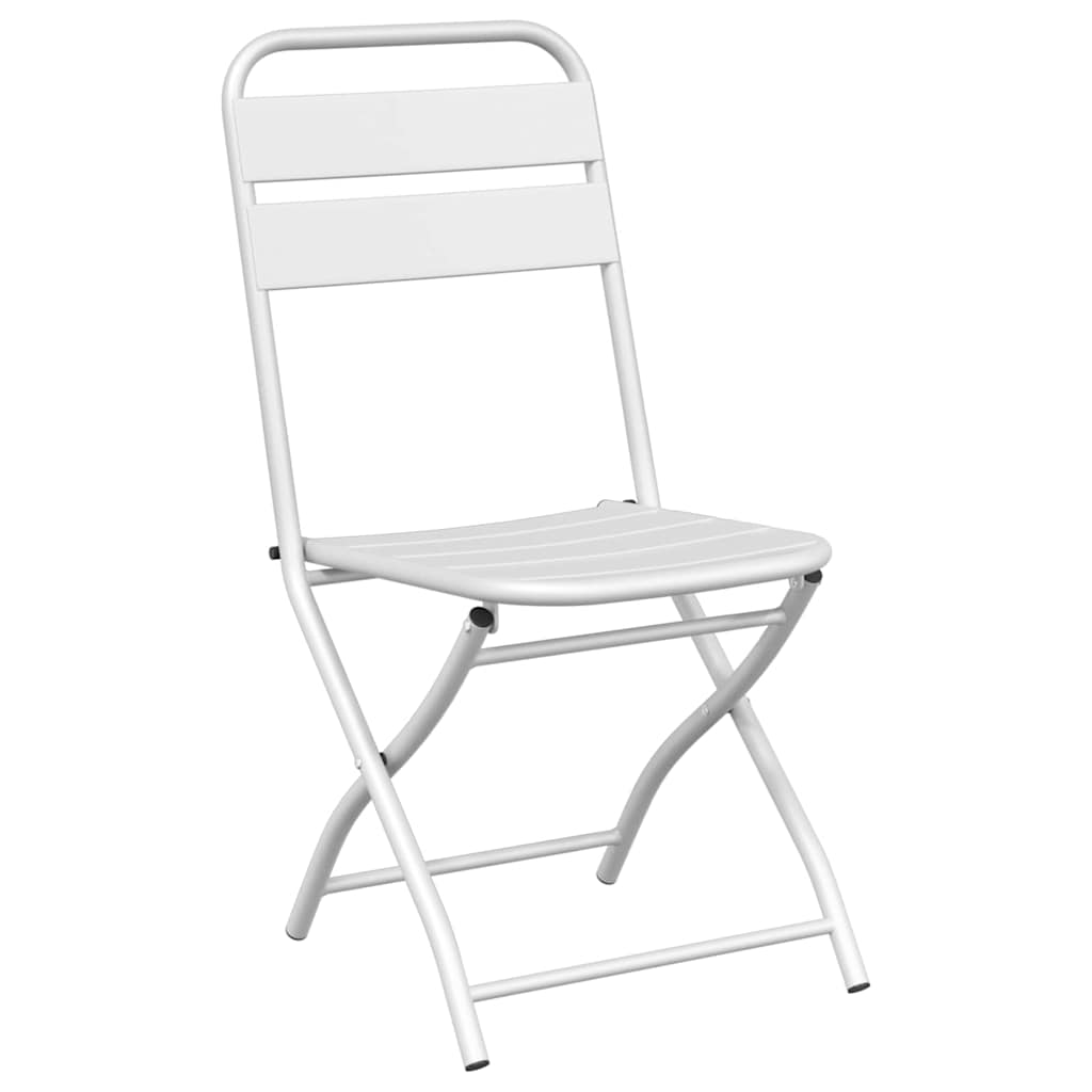 vidaXL Bistro Set 3 pcs White Steel