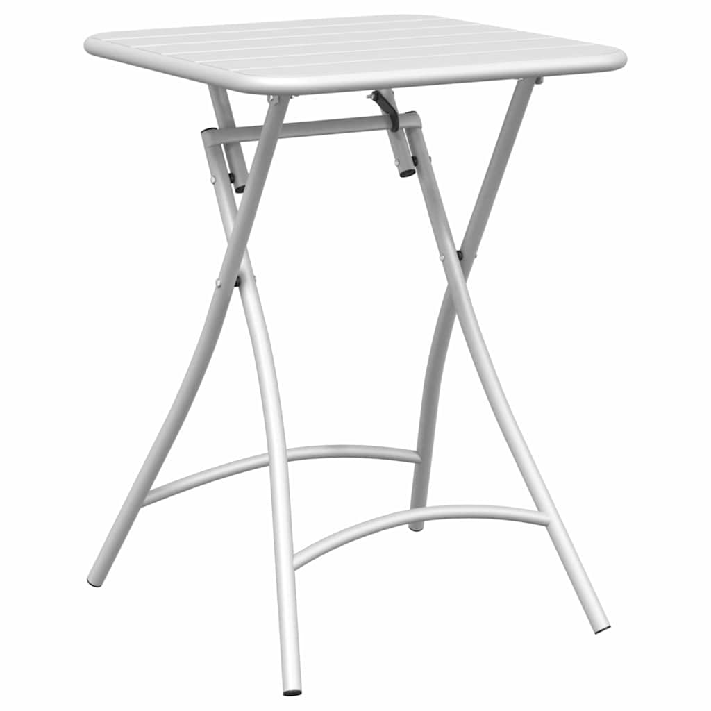 vidaXL Bistro Set 3 pcs White Steel