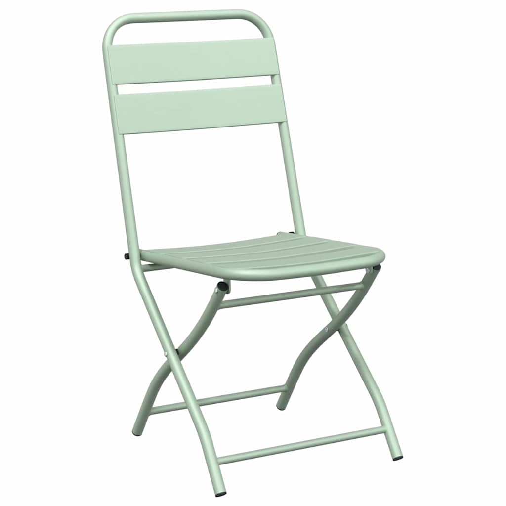 vidaXL Bistro Set 3 pcs Green Steel