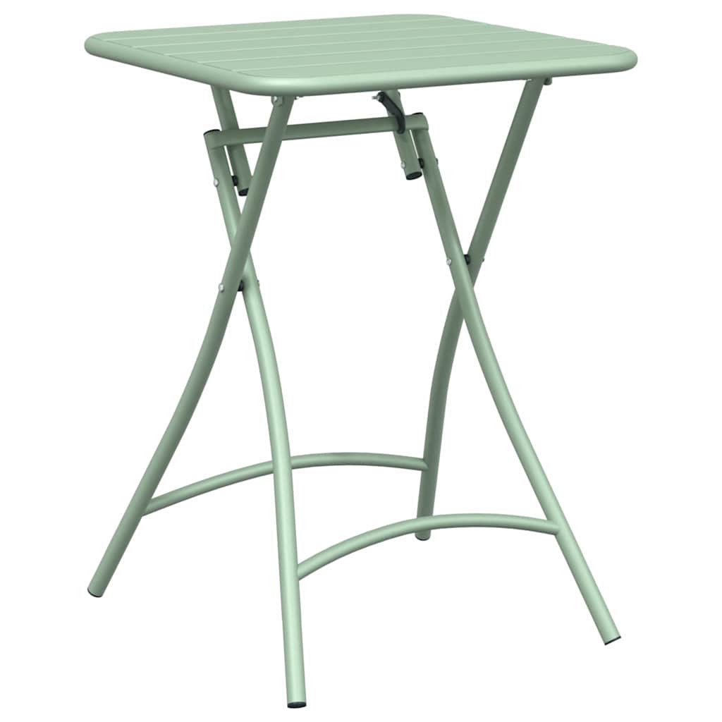 vidaXL Bistro Set 3 pcs Green Steel